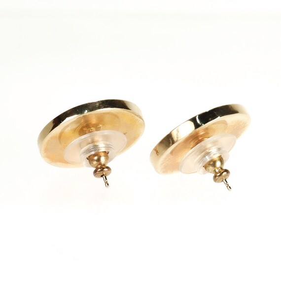 Pair of 14k Gold & Enamel Clockface Stud Earrings - image 8