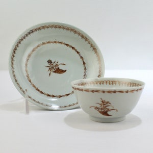 Antique 18th/19th Cent. English Porcelain Tea Bowl & Saucer