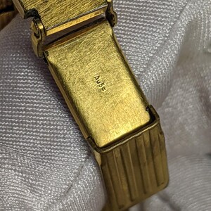 Vintage Soviet Chaika Watch, 17 Jewels, Gold Plated Case & Bracelet, USSR Women's Watch image 8
