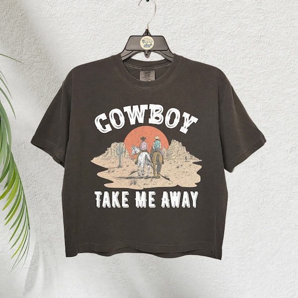 Country Crop Shirt, Country Music Shirt, Western Shirt, Take Me Away T- shirt, Cowgirl Hat Shirt, Comfort Colors Crop Shirt, Boxy Fit