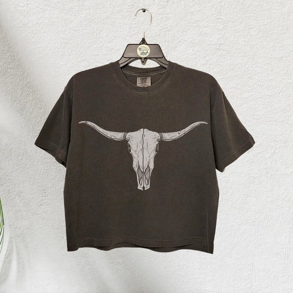 Western Crop Top, Cowgirl Shirt, Country T- shirt, Comfort Colors Crop Shirt, Rodeo Crop Top, Cow Shirt