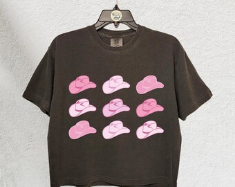 Let's Go Girls T Shirt Lets Go Girls Crop Shirt, Country Girl Shirt, Western T- shirt, Cowboy Hat Shirt, Comfort Colors Crop Top, Boxy Fit