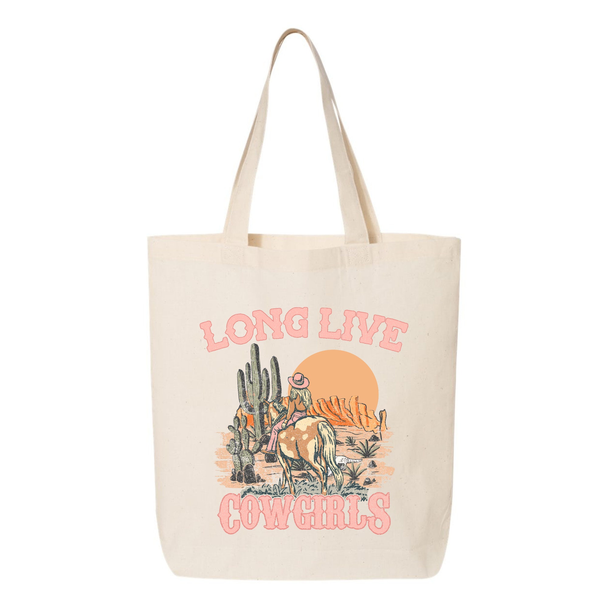 Western Long Live Cowgirls Canvas Tote Bag Retro Country Tote - Etsy