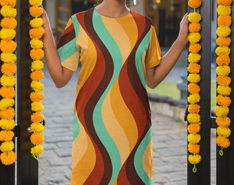 Women's Mod 60's style dress retro mini gogo dress vintage style dress hippie clothing