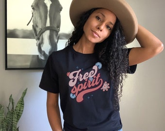 Bella Canvas Boho Free Spirit Trendy Tee Retro Graphic Design TShirt Hippie Clothing Alt T Ladies Apparel Unisex Tee Gift For Her