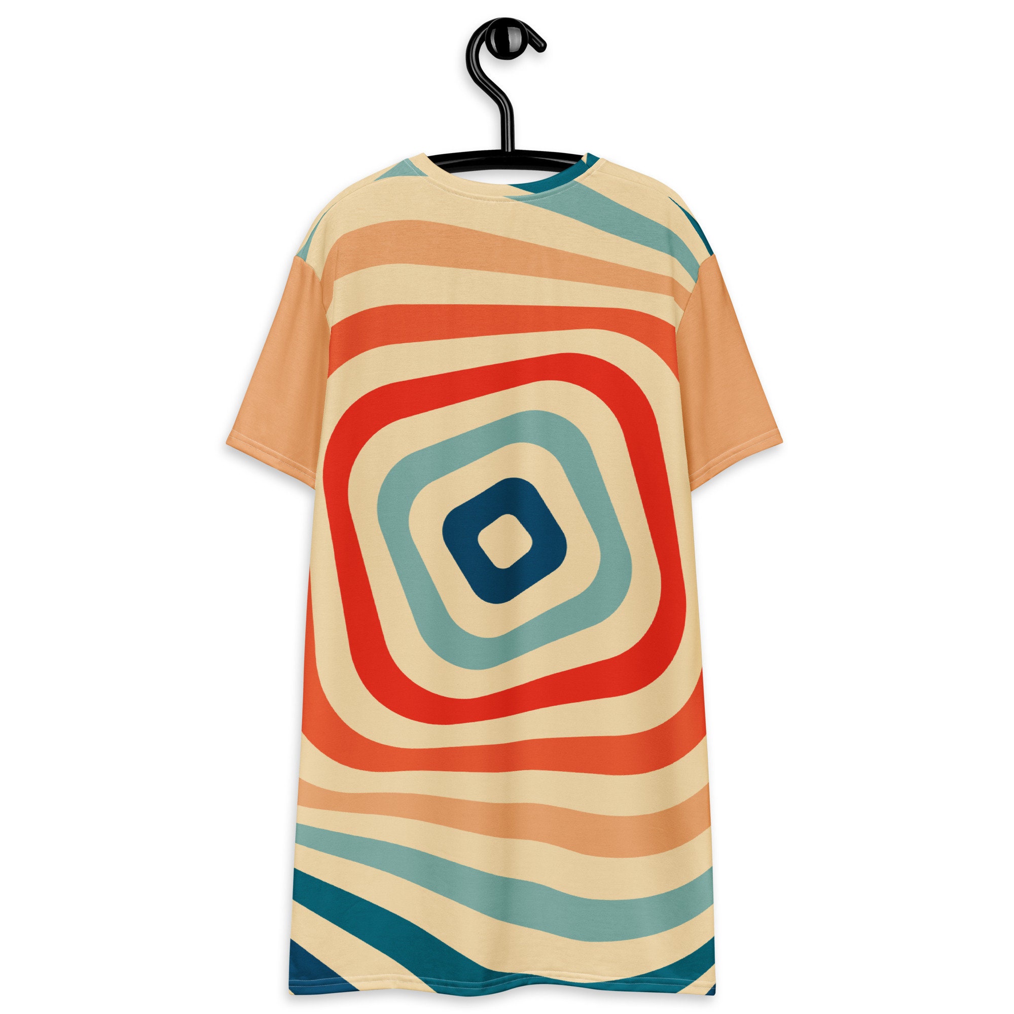 60's Mod Style Dress Abstract Bold Pattern, Vintage Style Mini Party ...