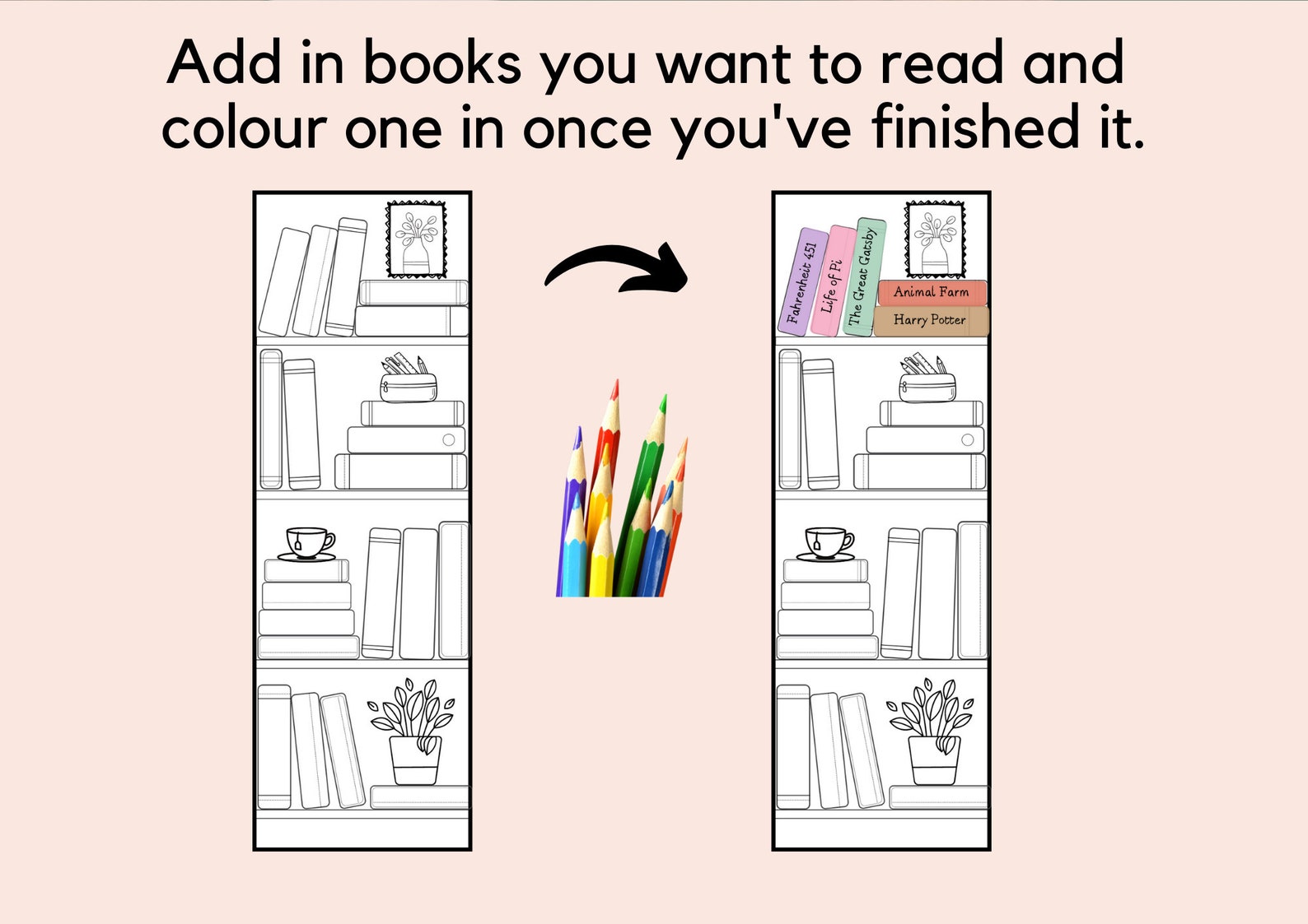 Book Tracker Bookmark Printable Bookmarks Set of 14 - Etsy