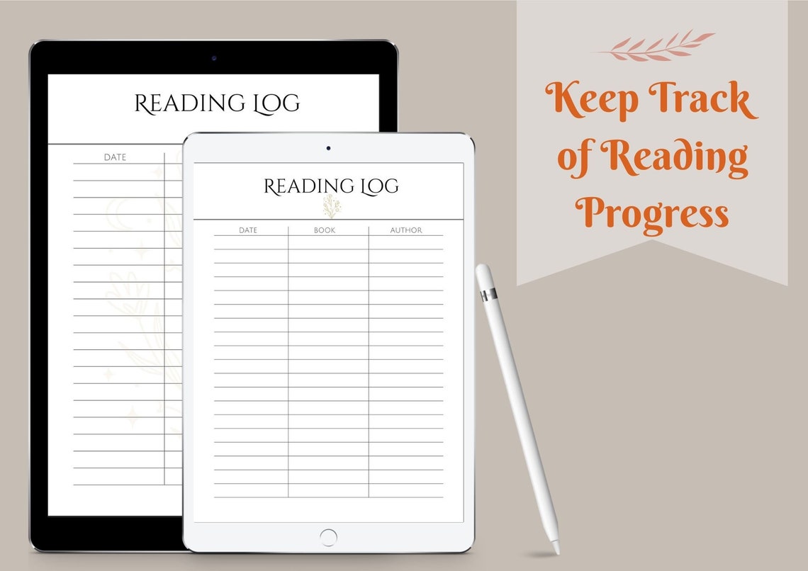 Printable Reading Planner, Book Lovers Planner, Reading Log, Reading
