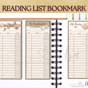 My Reading List Bookmark, Library Card, Book Lovers Gifts, Printable ...