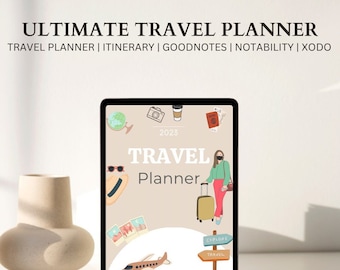 Digital Travel Planner | Goodnotes Travel Planner | Travel Journal | Vacation Planner Template with Packing List , Check List