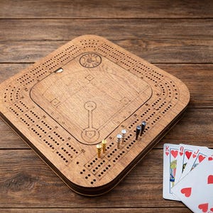 Honkbal cribbagebord: gepersonaliseerd cadeau teamlogo