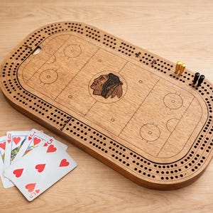 Hockey cribbagebord: gepersonaliseerd cadeau teamlogo