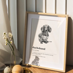 Dachshund Definition Printable Wall Art, Dachshund Gift, Dog Lover Gift, Dog Art Print, Dachshund Decor, Aesthetic Art DIGITAL DOWNLOAD image 6