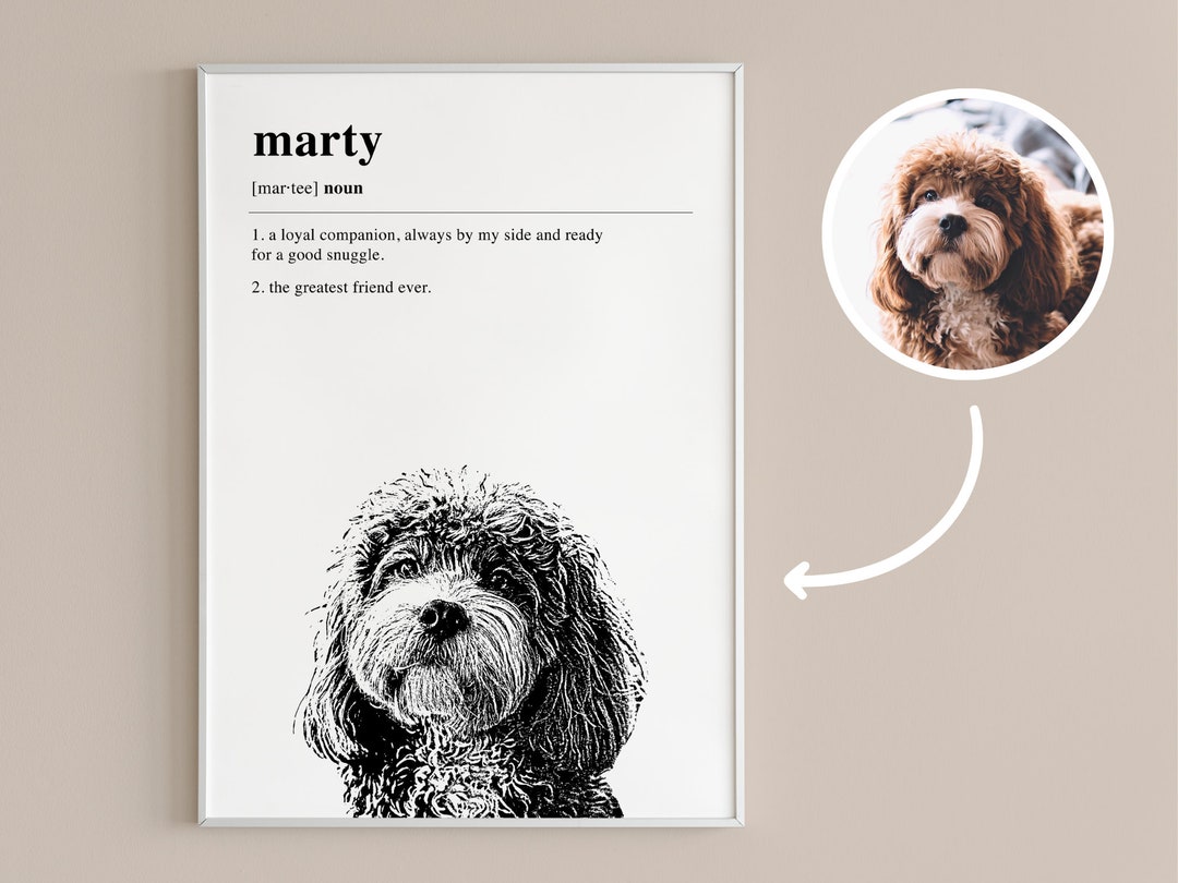 Custom Pet Portrait, Dog Print, Personalized Dog Art, Dog Portrait From ...