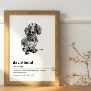 Dachshund Definition Printable Wall Art, Dachshund Gift, Dog Lover Gift, Dog Art Print, Dachshund Decor, Aesthetic Art DIGITAL DOWNLOAD image 5