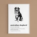 Australian Shepherd Printable Wall Art Dog Lover Gift Dog - Etsy