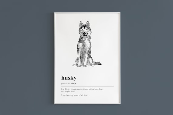Siberian Husky Printable Wall Art Dog Lover Gift Dog Art - Etsy