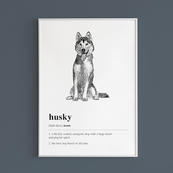 Siberian Husky Printable Wall Art | Dog Lover Gift | Dog Art | Dog Decor | Husky Art | Husky Gift | Contemporary Art | Digital Download