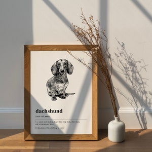 Dachshund Definition Printable Wall Art, Dachshund Gift, Dog Lover Gift, Dog Art Print, Dachshund Decor, Aesthetic Art DIGITAL DOWNLOAD image 7