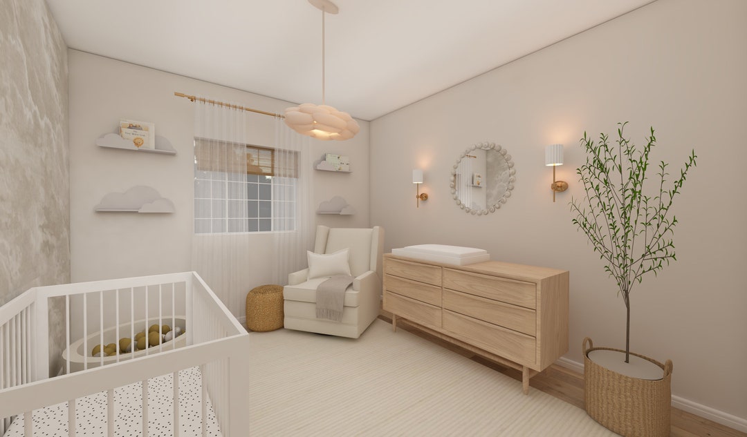 Pre-made Nursery Design: 3D Visualization & Shopping List - Etsy