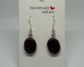 Coffee Bean Hook Earrings