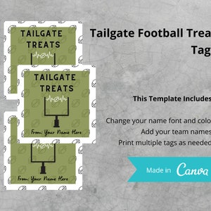 Football Treat Tag, Football Good Luck Favor Tag, Good Game, Football Game Treat Tag, Football Game Treat Tags, Football Printable,