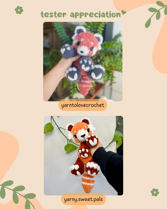 Tango the Red Panda PDF Crochet Pattern || PDF FILE, Cute
