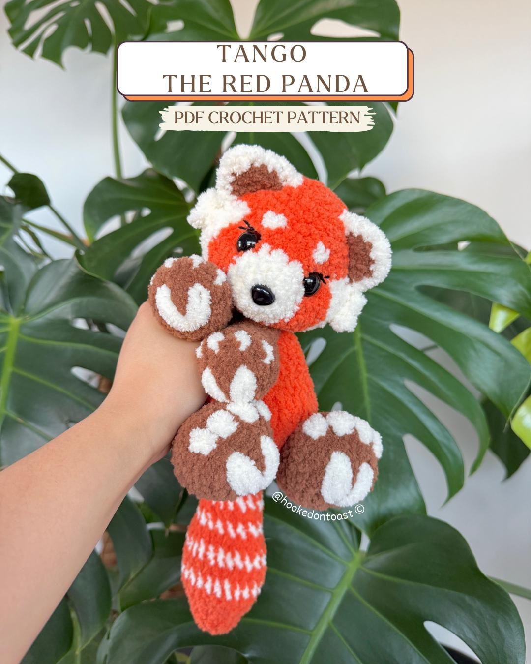 Poled HUGBEAR ポレッドハグベアー Tango the Red Panda PDF Crochet Pattern || PDF FILE, Cute