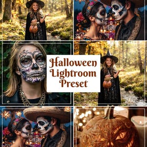 50+ Halloween Lightroom Presets, Dark Moody Fall Filters (Digital Download)