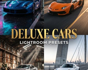 38 preajustes de Lightroom y LUTs de vídeo de lujo para coches, filtros cinematográficos para automóviles (ordenador y móvil)