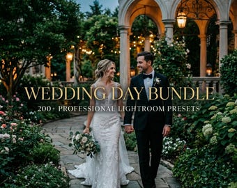 Paquete de más de 200 presets de Lightroom para bodas, filtros fotográficos cinematográficos con ambiente (ordenador/móvil)