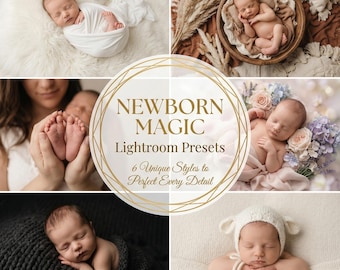 150+ Baby Newborn Lightroom Presets, Baby Photography, Natural Skin Tones (Mobile & Desktop)
