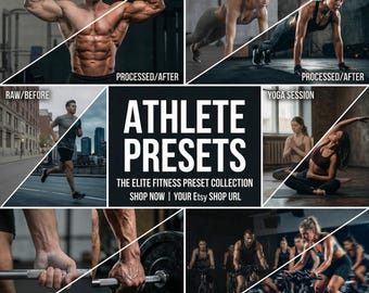 Fitness Lightroom Presets, Video LUTs, Gym, Bodybuilding, Wellness (Mobile/Desktop)