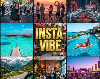 Presets Insta-Vibe para Lightroom: Más de 50 LUTs de vídeo de moda, filtros para móviles y ordenadores (descarga digital)