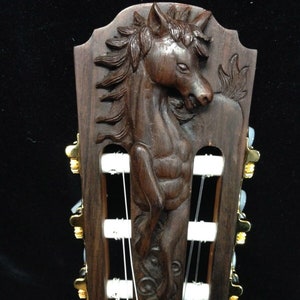 Blueberry Handmade Classical Guitar Nylon Strings  Horses Motif - Built to Order