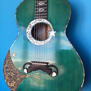 Blueberry Handmade Classical Nylon String Guitar - Caravan Motif