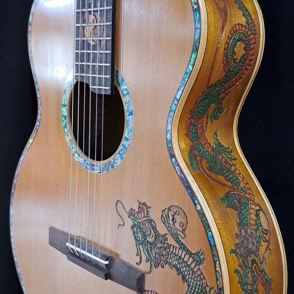 Blueberry NEW IN STOCK Handmade Classical Guitar Nylon Strings Dragon