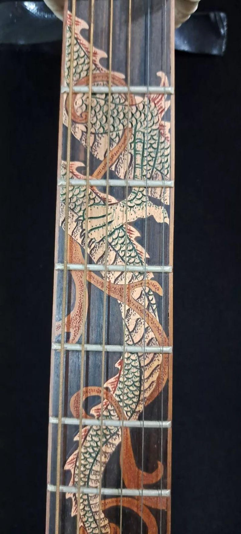 Blueberry Handmade Acoustic Grand Concert Guitar Dragon Motif - Etsy