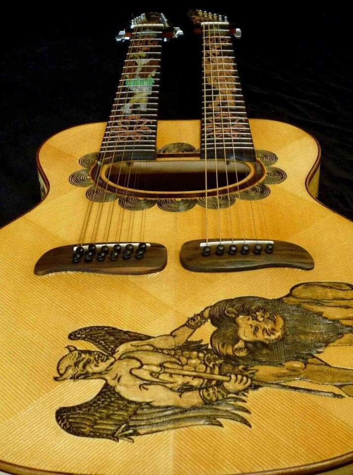 Blueberry Handmade Double Neck Acoustic Guitar 90-day Delivery Built to ...