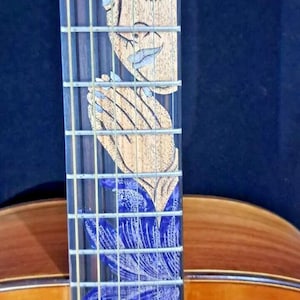 Blueberry Handmade Grand Concert Acoustic Guitar Buddhist Motif