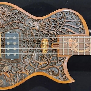 Blueberry Handmade Electric Bass Guitar with Seymour Duncan Pickups