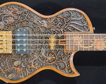 Blueberry Handmade Electric Bass Guitar with Seymour Duncan Pickups