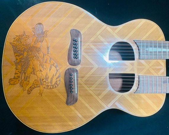 Flat neck acoustic sale guitar