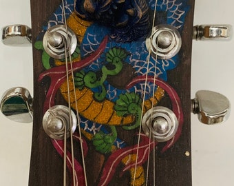 Blueberry Handmade Electric Guitar Dragon With Mirah Bang