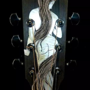Blueberry Handmade Grand Concert Acoustic Guitar Rapunzel Motif