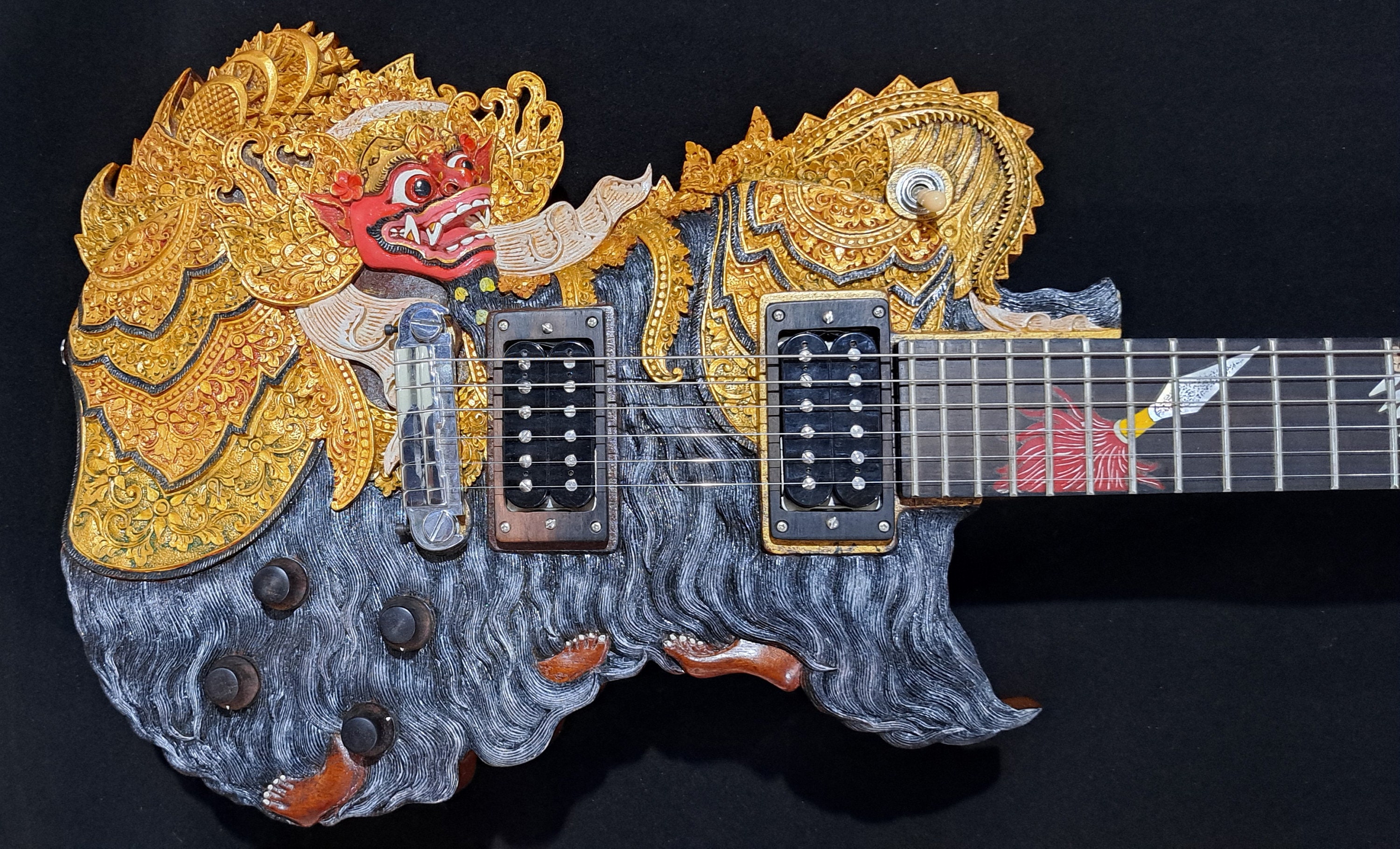Blueberry Handmade Electric Guitar Barong Motif - Etsy