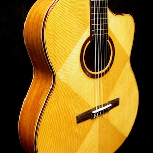 Blueberry Handmade Jumbo Size Classical Nylon String Guitar