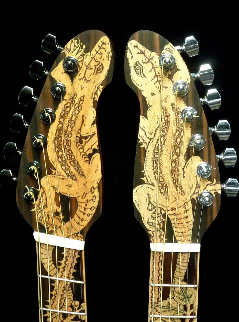 Blueberry Handmade Double Neck Acoustic Guitar - Etsy