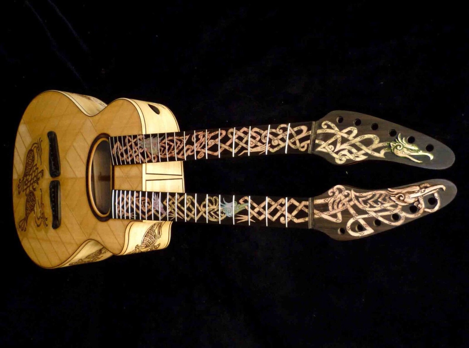 Blueberry Handmade Double Neck Acoustic Guitar Built to Order in Any ...