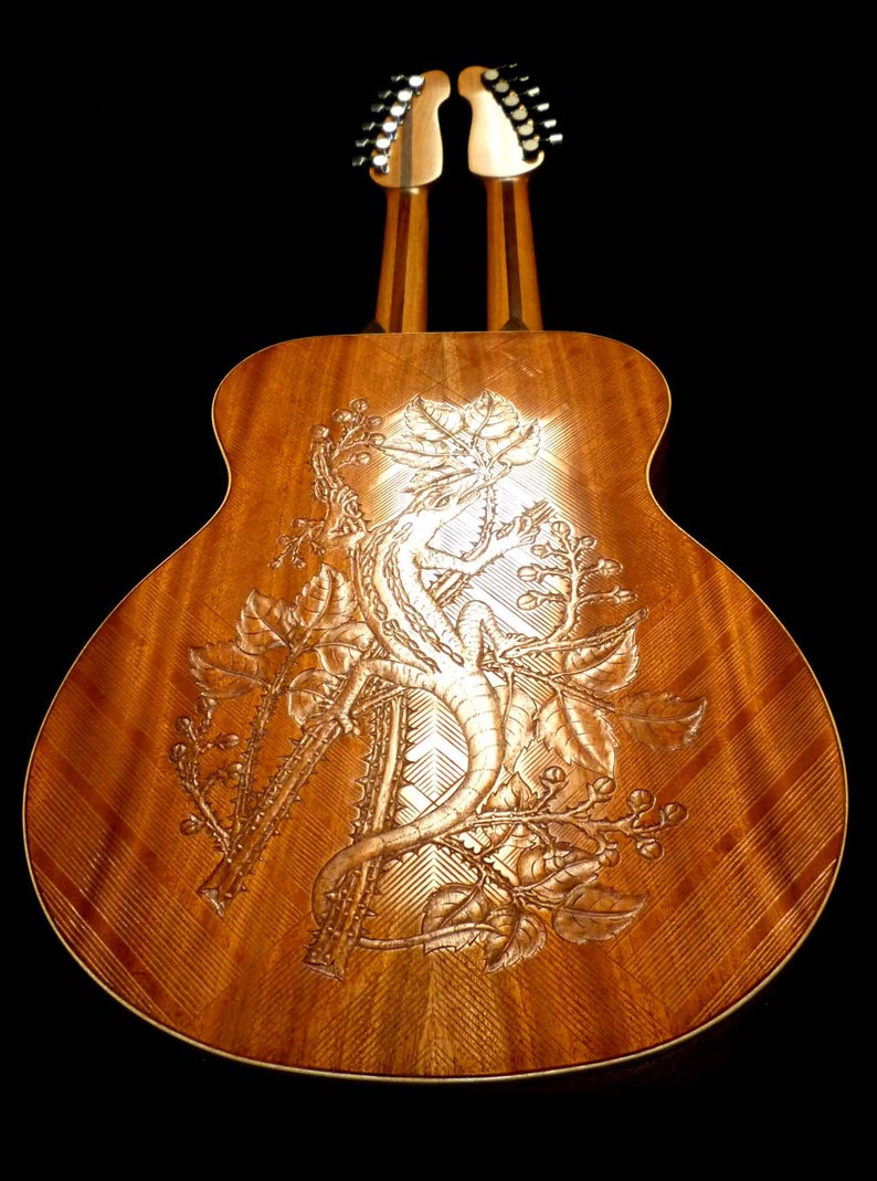 Blueberry Handmade Double Neck Acoustic Guitar - Etsy